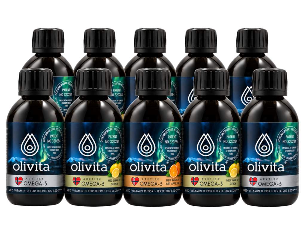 10-pakning | Olivita Omega-3 flytende