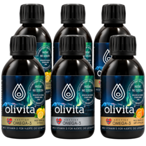 6-pakning | Olivita Omega-3 flytende